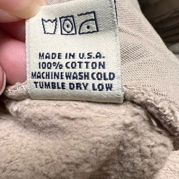 Sporty & Rich Wellness Club Flocked Sweatpant Light Tan Large NEW MSRP $180 - Picture 7 of 8